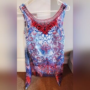 Women's Multicolor Sleeveless Top